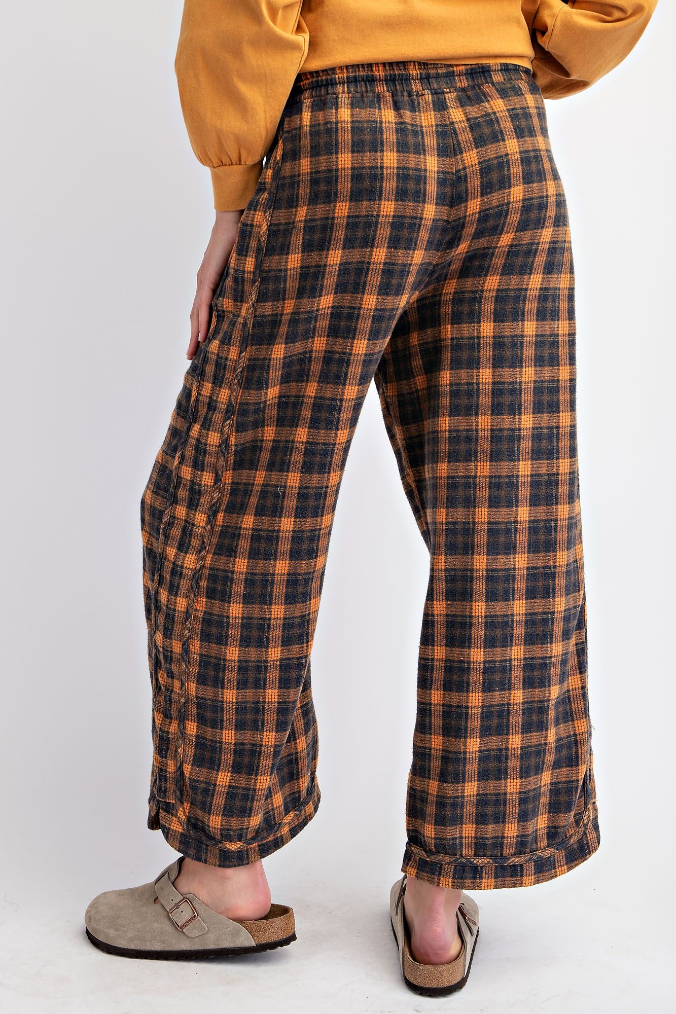 Plaid Mineral Washed Lounge Pants