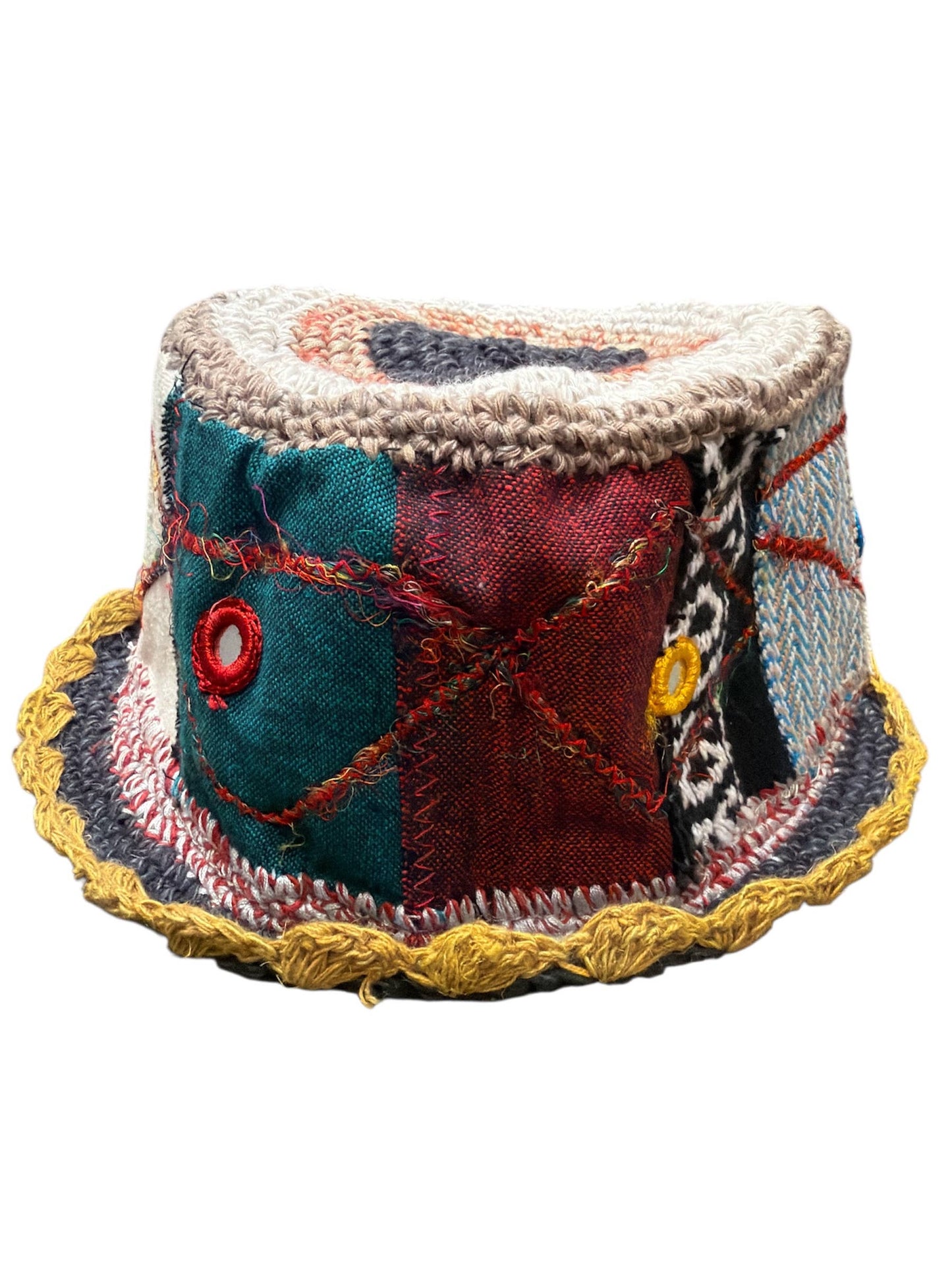 Cotton Patchwork Bucket Hat RIB587