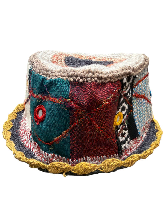 Cotton Patchwork Bucket Hat RIB587
