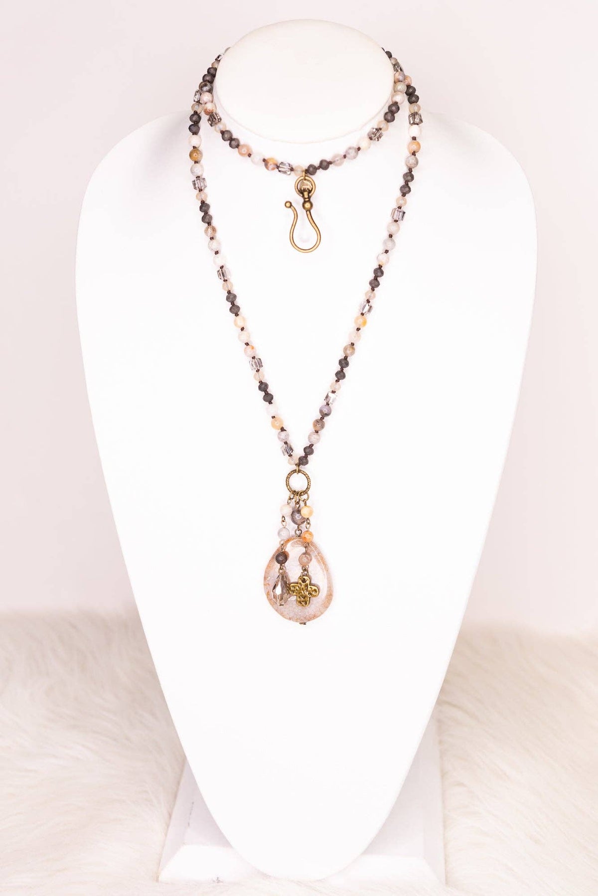 Gizelle Necklace in Grey
