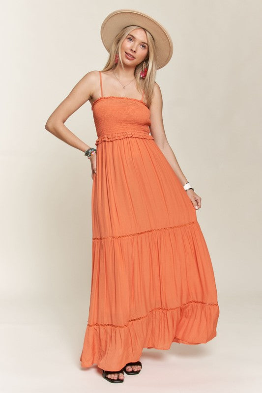 See the Sun Smocking Top Tiered Cami Sundress