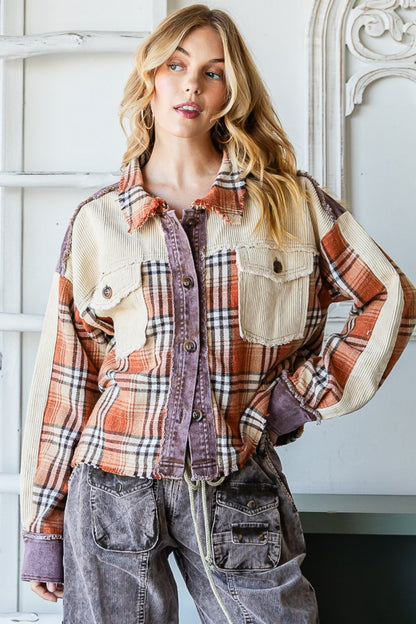Plaid Button Front Shirt