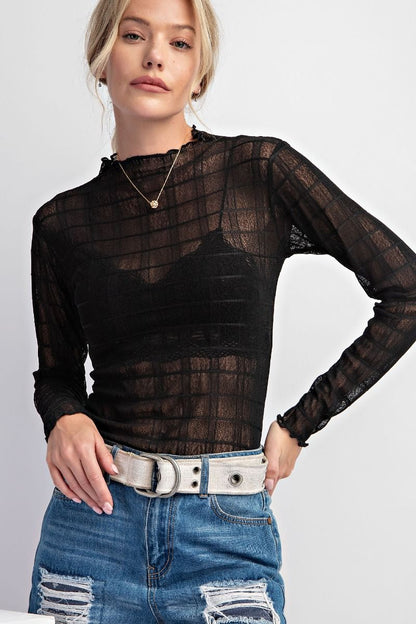 Textured Mesh Fitted Top (2 Options)