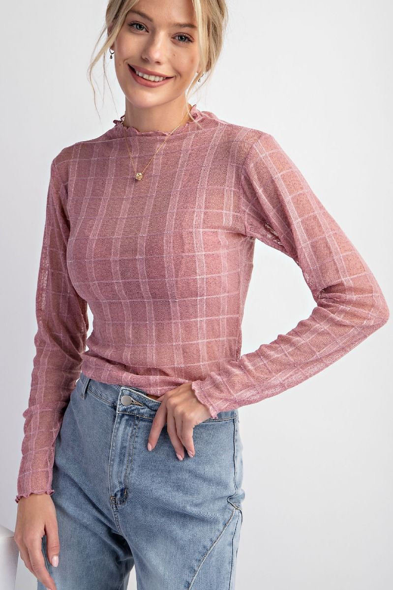Textured Mesh Fitted Top (2 Options)