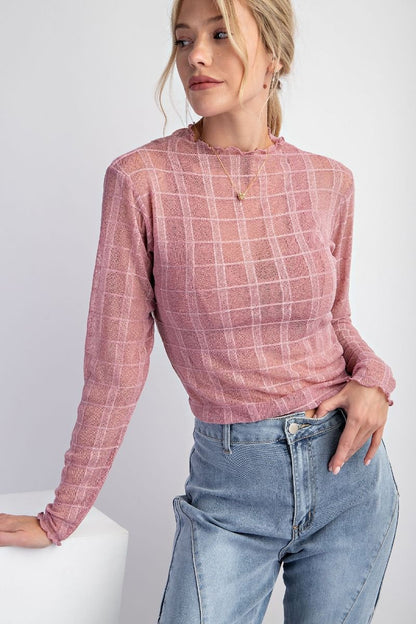 Textured Mesh Fitted Top (2 Options)