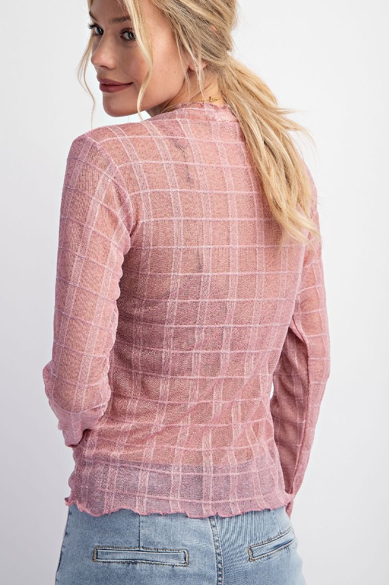 Textured Mesh Fitted Top (2 Options)