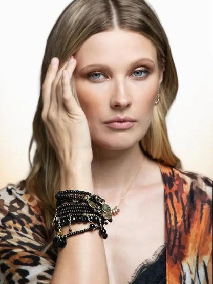Steal The Scene Urban 10 Layered Mix Bead Set Bracelet