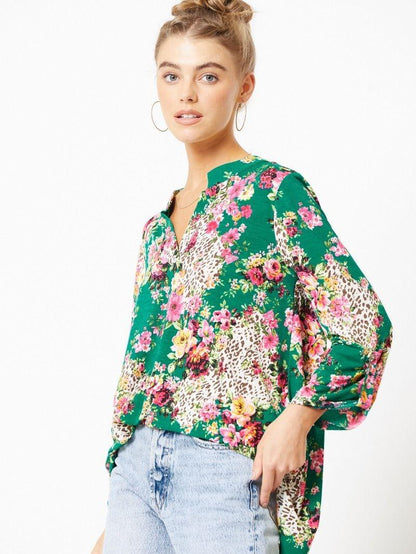 Standing Out Emerald Green Lightweight Lizzy Top