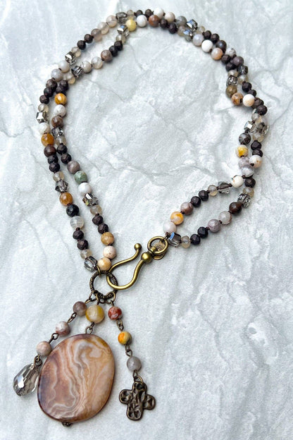 Gizelle Necklace in Grey