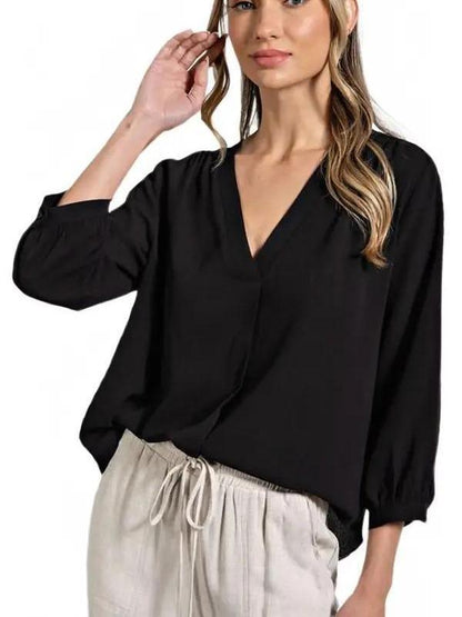 Classy V Neck Blouse (2 Options)