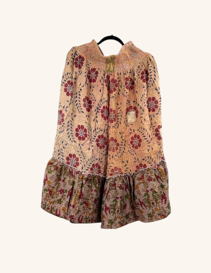 She Lives Beauty Anything for Selenas Bloomers in vintage cotton with floral Kantha stitching and ruffled hem